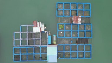 Aerial View of Fish Farms in Norway