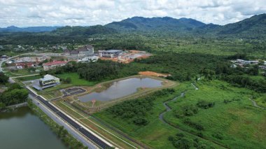 Serian, Malaysia - August 6, 2022: The Serian Town of Sarawak