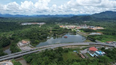 Serian, Malaysia - August 6, 2022: The Serian Town of Sarawak