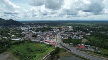 Serian, Malaysia - August 6, 2022: The Serian Town of Sarawak
