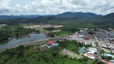 Serian, Malaysia - August 6, 2022: The Serian Town of Sarawak