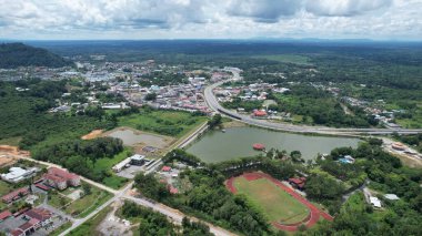 Serian, Malaysia - August 6, 2022: The Serian Town of Sarawak