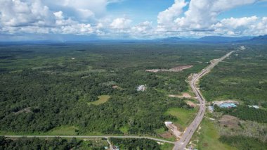 Lubok Antu, Malaysia - August 6, 2022: The Lubok Antu Village of Sarawak