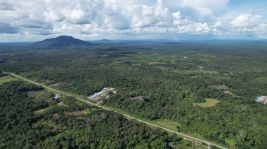 Lubok Antu, Malaysia - August 6, 2022: The Lubok Antu Village of Sarawak
