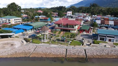 Lubok Antu, Malaysia - August 6, 2022: The Lubok Antu Village of Sarawak