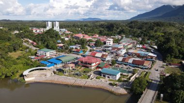Lubok Antu, Malaysia - August 6, 2022: The Lubok Antu Village of Sarawak