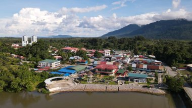 Lubok Antu, Malaysia - August 6, 2022: The Lubok Antu Village of Sarawak