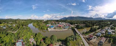 Lubok Antu, Malaysia - August 6, 2022: The Lubok Antu Village of Sarawak