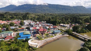Lubok Antu, Malaysia - August 6, 2022: The Lubok Antu Village of Sarawak