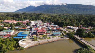 Lubok Antu, Malaysia - August 6, 2022: The Lubok Antu Village of Sarawak