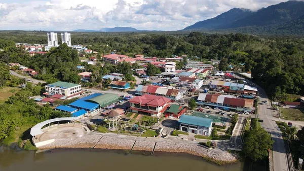 Lubok Antu, Malaysia - August 6, 2022: The Lubok Antu Village of Sarawak