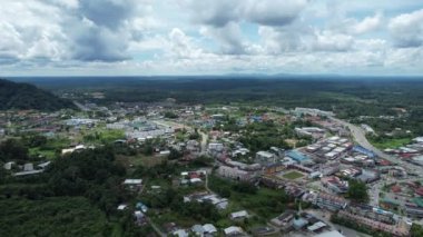 Serian, Malaysia - August 6, 2022: The Serian Town of Sarawak