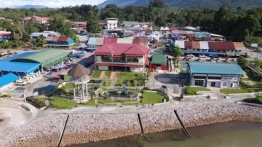 Lubok Antu, Malaysia - August 6, 2022: The Lubok Antu Village of Sarawak
