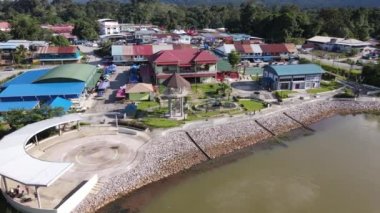 Lubok Antu, Malaysia - August 6, 2022: The Lubok Antu Village of Sarawak