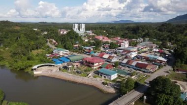 Lubok Antu, Malaysia - August 6, 2022: The Lubok Antu Village of Sarawak