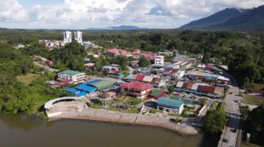 Lubok Antu, Malaysia - August 6, 2022: The Lubok Antu Village of Sarawak