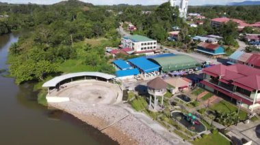 Lubok Antu, Malaysia - August 6, 2022: The Lubok Antu Village of Sarawak