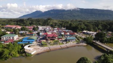 Lubok Antu, Malaysia - August 6, 2022: The Lubok Antu Village of Sarawak