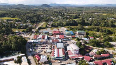 Lubok Antu, Malaysia - August 6, 2022: The Lubok Antu Village of Sarawak