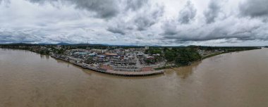 Lubok Antu, Malaysia - August 6, 2022: The Lubok Antu Village of Sarawak