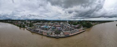 Sri Aman, Malaysia - August 6, 2022: The Sri Aman Township of Sarawak