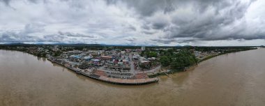 Sri Aman, Malaysia - August 6, 2022: The Sri Aman Township of Sarawak