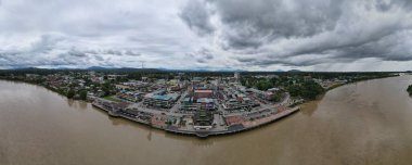 Sri Aman, Malaysia - August 6, 2022: The Sri Aman Township of Sarawak