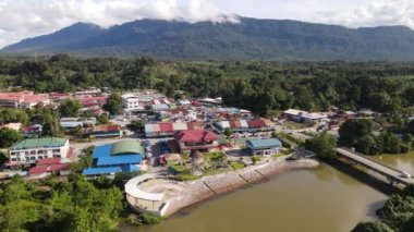 Lubok Antu, Malaysia - August 6, 2022: The Lubok Antu Village of Sarawak