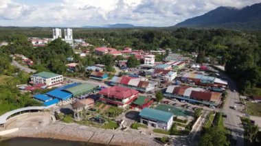 Lubok Antu, Malaysia - August 6, 2022: The Lubok Antu Village of Sarawak