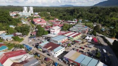 Lubok Antu, Malaysia - August 6, 2022: The Lubok Antu Village of Sarawak