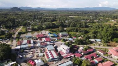 Lubok Antu, Malaysia - August 6, 2022: The Lubok Antu Village of Sarawak