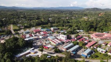 Lubok Antu, Malaysia - August 6, 2022: The Lubok Antu Village of Sarawak
