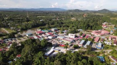 Lubok Antu, Malaysia - August 6, 2022: The Lubok Antu Village of Sarawak