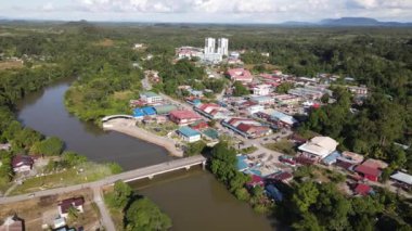 Lubok Antu, Malaysia - August 6, 2022: The Lubok Antu Village of Sarawak