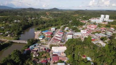 Lubok Antu, Malaysia - August 6, 2022: The Lubok Antu Village of Sarawak