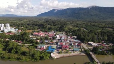 Lubok Antu, Malaysia - August 6, 2022: The Lubok Antu Village of Sarawak