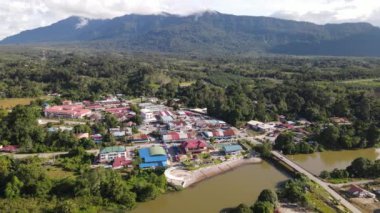 Lubok Antu, Malaysia - August 6, 2022: The Lubok Antu Village of Sarawak