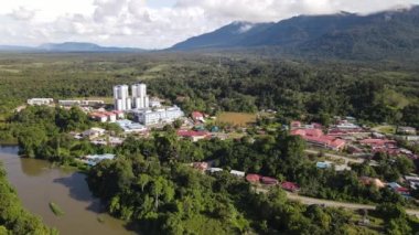 Lubok Antu, Malaysia - August 6, 2022: The Lubok Antu Village of Sarawak