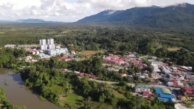 Lubok Antu, Malaysia - August 6, 2022: The Lubok Antu Village of Sarawak