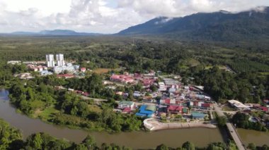 Lubok Antu, Malaysia - August 6, 2022: The Lubok Antu Village of Sarawak