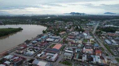 Lubok Antu, Malaysia - August 6, 2022: The Lubok Antu Village of Sarawak