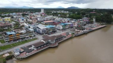 Sri Aman, Malaysia - August 6, 2022: The Sri Aman Township of Sarawak