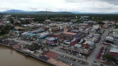 Sri Aman, Malaysia - August 6, 2022: The Sri Aman Township of Sarawak