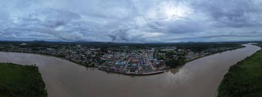 Sri Aman, Malaysia - August 6, 2022: The Sri Aman Township of Sarawak