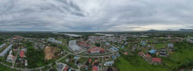 Sri Aman, Malaysia - August 6, 2022: The Sri Aman Township of Sarawak