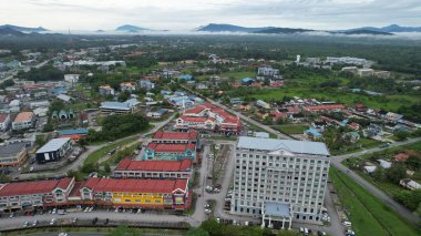 Sri Aman, Malaysia - August 6, 2022: The Sri Aman Township of Sarawak