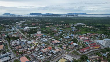 Sri Aman, Malaysia - August 6, 2022: The Sri Aman Township of Sarawak