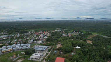 Sri Aman, Malaysia - August 6, 2022: The Sri Aman Township of Sarawak