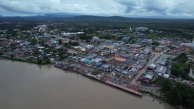 Sri Aman, Malaysia - August 6, 2022: The Sri Aman Township of Sarawak