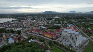 Sri Aman, Malaysia - August 6, 2022: The Sri Aman Township of Sarawak
